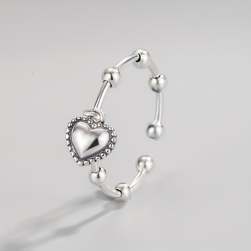 S925 Love Ring Light Baroque Open Tail Ring Jewelry